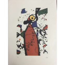 Joan Miro Litografia Spadem su carta Arches cm 56x76 con certificato