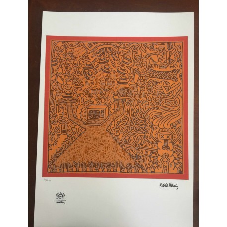 Keith Haring  Litografia 50x70 cm  con certificato