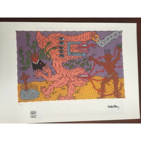 Keith Haring  Litografia 50x70 cm  con certificato