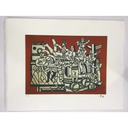 Fernand Leger litografia bfk 50x65 cm con certificato