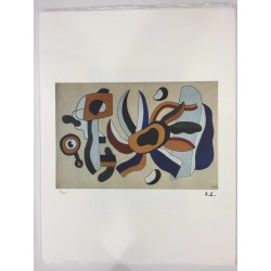 Fernand Leger litografia bfk 50x65 cm con certificato