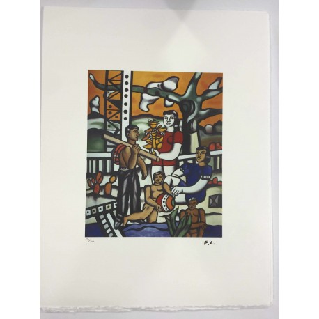 Fernand Leger litografia bfk 50x65 cm con certificato