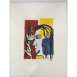 Fernand Leger litografia bfk 50x65 cm con certificato