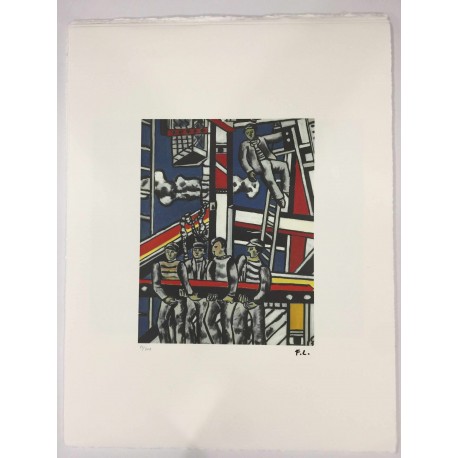 Fernand Leger litografia bfk 50x65 cm con certificato