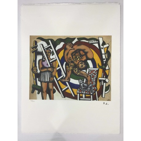 Fernand Leger litografia bfk 50x65 cm con certificato