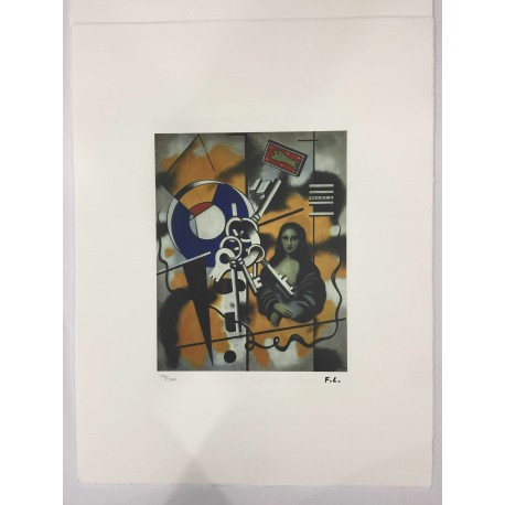 Fernand Leger litografia bfk 50x65 cm con certificato