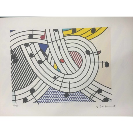 Roy Lichtenstein litografia cm 35x50 timbro STYRIA - Castelli Graphics