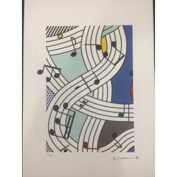 Roy Lichtenstein litografia cm 35x50 timbro STYRIA - Castelli Graphics