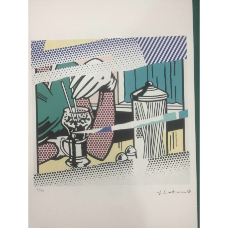 Roy Lichtenstein litografia cm 35x50 timbro STYRIA - Castelli Graphics