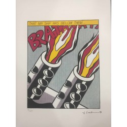 Roy Lichtenstein litografia cm 35x50 timbro STYRIA - Castelli Graphics