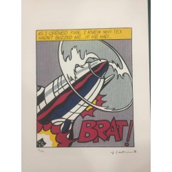 Roy Lichtenstein litografia cm 35x50 timbro STYRIA - Castelli Graphics