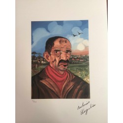 Antonio Ligabue Litografia cm 50x70 con autentica edizione SPADEM