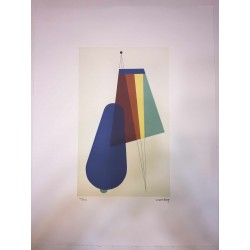 Man Ray Litografia cm 50x65 firma a matita certificato con autentica