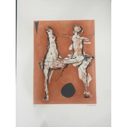 Marino Marini  litografia 50x70 cm con certificato edizione Spadem