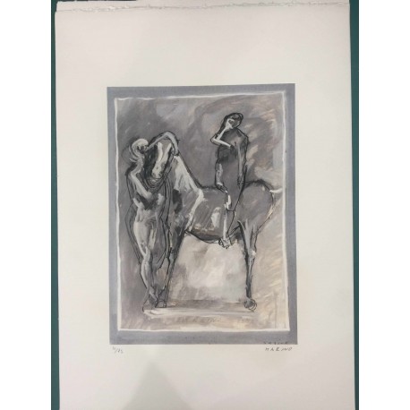 Marino Marini  litografia 50x70 cm con certificato edizione Spadem