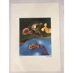 Max Ernst litografia 50x70 cm firma in lastra edizione Spadem