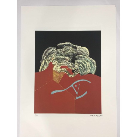 Max Ernst litografia 50x70 cm firma in lastra edizione Spadem