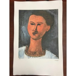 Modigliani Amedeo Litografia cm 51x78 con autentica edizione Georges Israel