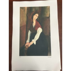 Modigliani Amedeo Litografia cm 51x78 con autentica edizione Georges Israel