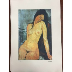 Modigliani Amedeo Litografia cm 51x78 con autentica edizione Georges Israel