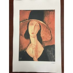 Modigliani Amedeo Litografia cm 51x78 con autentica edizione Georges Israel