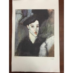 Modigliani Amedeo Litografia cm 51x78 con autentica edizione Georges Israel