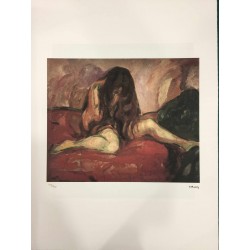 Edvard Munch  - litografia 50x70 cm certificato edizione TREC