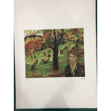 Edvard Munch  - litografia 50x70 cm certificato edizione TREC