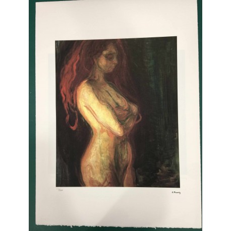 Edvard Munch  - litografia 50x70 cm certificato edizione TREC