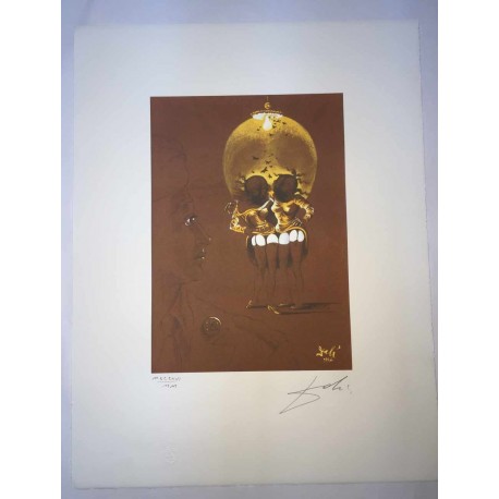 Salvador Dali cm 50x65 carta BFK RIVES firmato a matita timbro artista