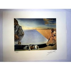 Salvador Dali cm 50x65 carta BFK RIVES firmato a matita timbro artista