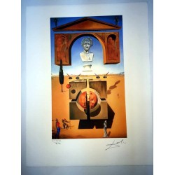 Salvador Dali cm 50x65 carta BFK RIVES firmato a matita timbro artista