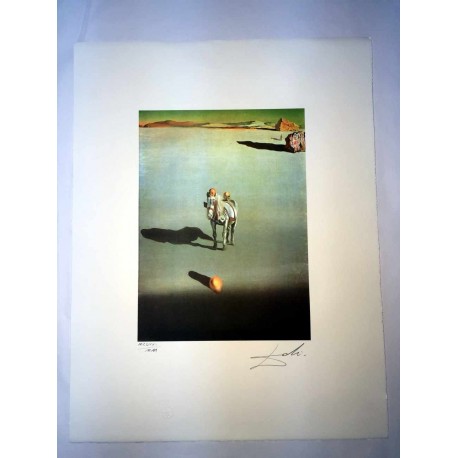 Salvador Dali cm 50x65 carta BFK RIVES firmato a matita timbro artista