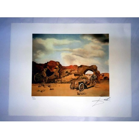 Salvador Dali cm 50x65 carta BFK RIVES firmato a matita timbro artista