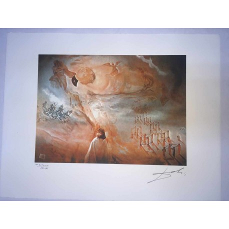 Salvador Dali cm 50x65 carta BFK RIVES firmato a matita timbro artista