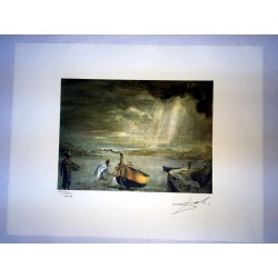 Salvador Dali cm 50x65 carta BFK RIVES firmato a matita timbro artista