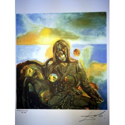 Salvador Dali cm 50x65 carta BFK RIVES firmato a matita timbro artista