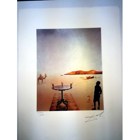 Salvador Dali cm 50x65 carta BFK RIVES firmato a matita timbro artista