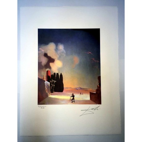 Salvador Dali cm 50x65 carta BFK RIVES firmato a matita timbro artista