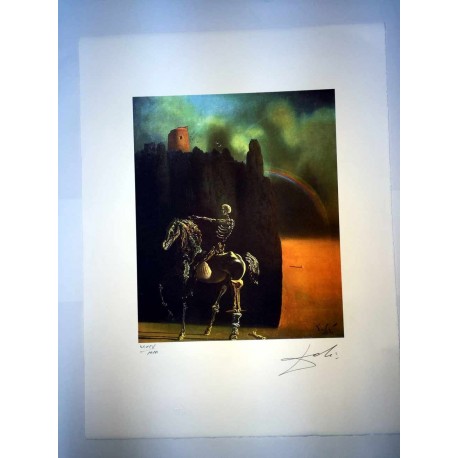 Salvador Dali cm 50x65 carta BFK RIVES firmato a matita timbro artista