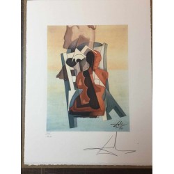 Salvador Dali cm 50x65 carta BFK RIVES firmato a matita timbro artista