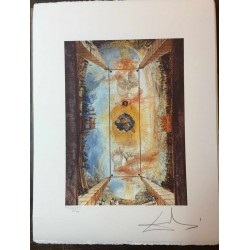 Salvador Dali cm 50x65 carta BFK RIVES firmato a matita timbro artista