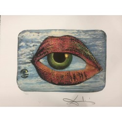 Salvador Dali cm 50x65 carta BFK RIVES firmato a matita timbro artista