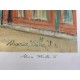 Utrillo Maurice Litografia cm 50x70 con autentica edizione 1995