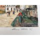 Utrillo Maurice Litografia cm 50x70 con autentica edizione 1995