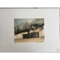 Utrillo Maurice Litografia cm 50x70 con autentica edizione 1995
