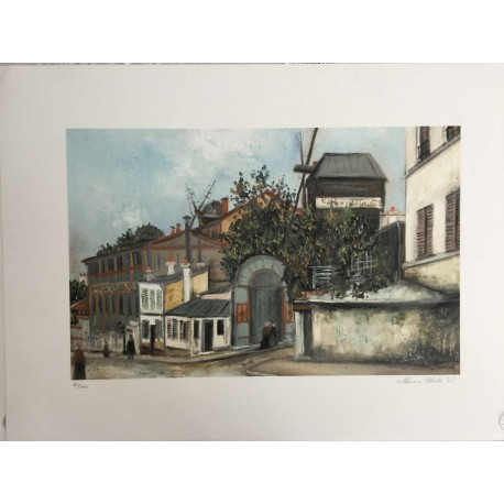 Utrillo Maurice Litografia cm 50x70 con autentica edizione 1995