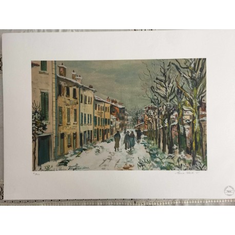 Utrillo Maurice Litografia cm 50x70 con autentica edizione 1995