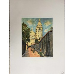 Utrillo Maurice Litografia cm 50x70 con autentica edizione 1995