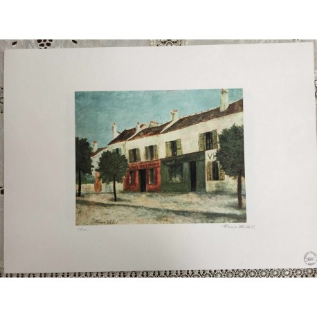 Utrillo Maurice Litografia cm 50x70 con autentica edizione 1995